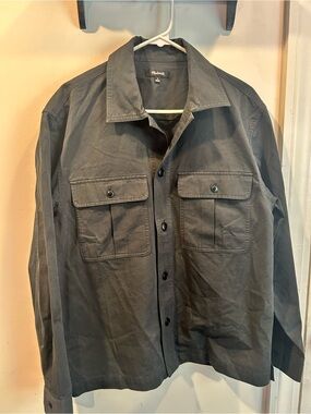 Madewell Men's Dark Gray Utility Shirt Jacket